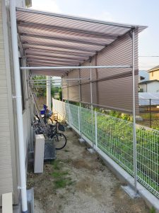 雨避け屋根がある自転車置き場を簡単diy フレームdiyラボ